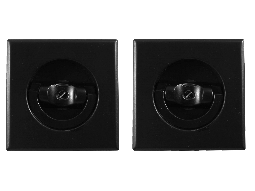 reguitti_maniglia incasso quadra porta libro attivo-attivo nero opaco.png Maniglia Incasso Quadra Porta Libro modello koni mm.70x70/48 con Doppio Anello Attivo-Attivo+Serratura E50 Nero Opaco |Reguitti - immagine 1